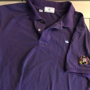 Purple Southern Tide Polo with ECU embroidery
